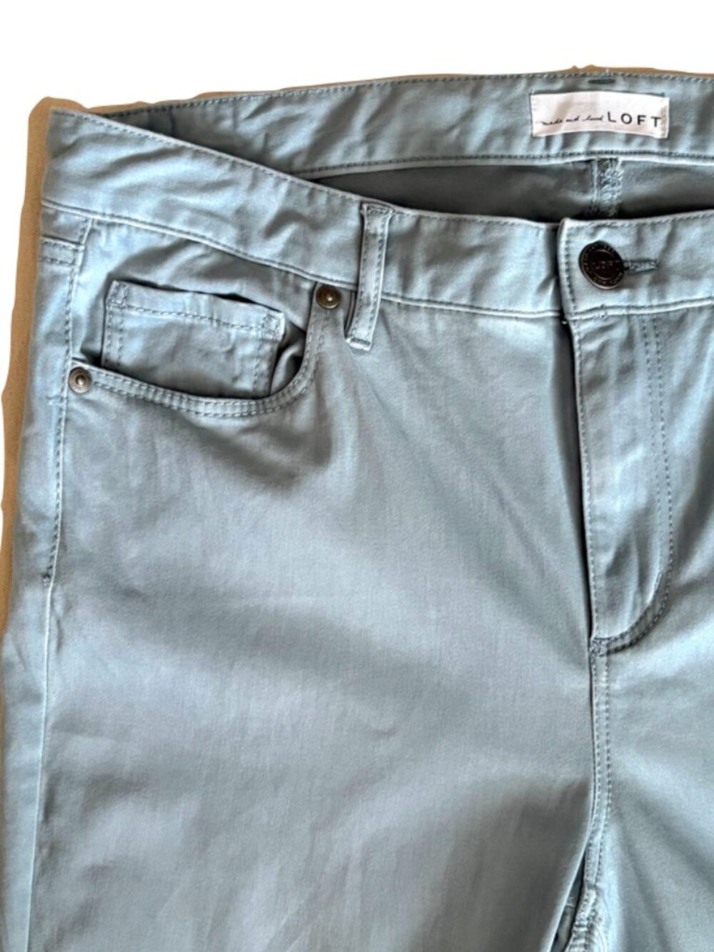 2/$29 Loft stretchable soft legging size 30 / 10 grey blue pants - Picture 3 of 7
